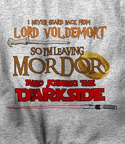 Voldemort Mordor Darkside Tshirt Star Potter Ring Wars Lord Harry Lightsaber