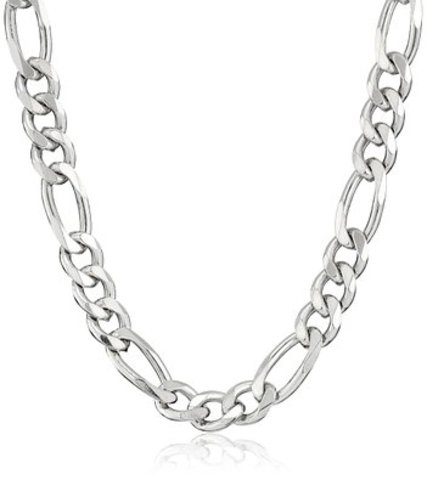 Men's Sterling Silver Italian Solid Figaro Link-Chain Necklace
