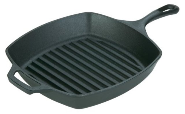 Lodge L8SGP3 Pre-Seasoned Cast-Iron Square Grill Pan