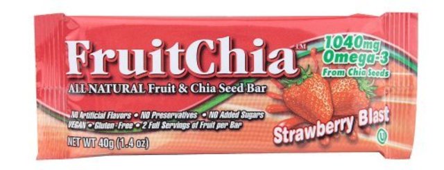 FruitChia Strawberry - All Natural / Real Fruit & Chia Seed Bar