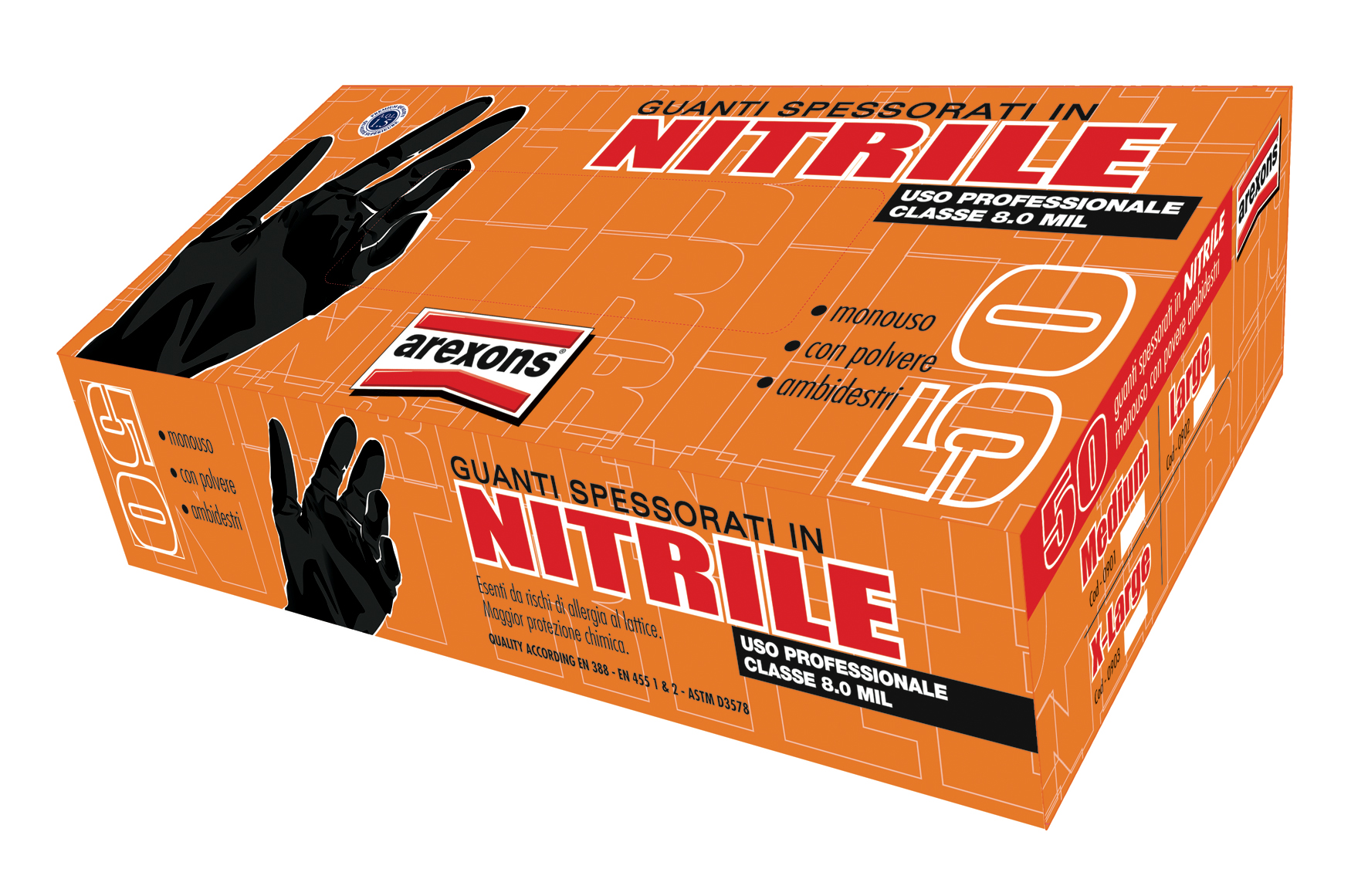 Silné Nitrilové rukavice- Vel. L