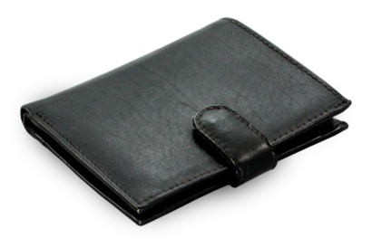Černá malá dámská kožená peněženka