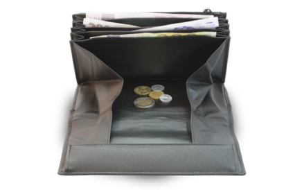 Kožená číšnická peněženka s přehlednou kapsou na mince