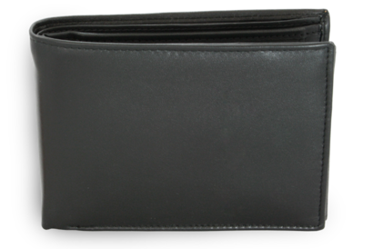 Černá pánská kožená peněženka s vnitřní zápinkou