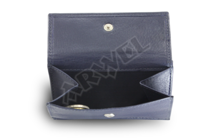 Modrá dámská kožená mini peněženka