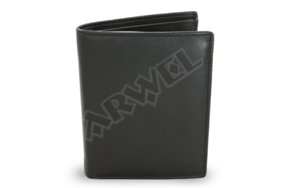 Černá pánská kožená peněženka s vnitřní zápinkou určená pro policii