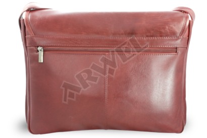 Dámská červená kožená taška na notebook