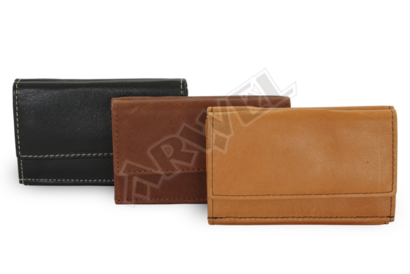 Tyrkysová dámská kožená mini peněženka