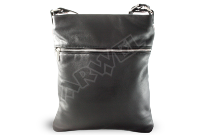 Tříbarevná kožená zipová kabelka s popruhem