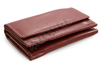 Burgundy dámská kožená mini peněženka