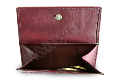 Burgundy dámská kožená mini peněženka