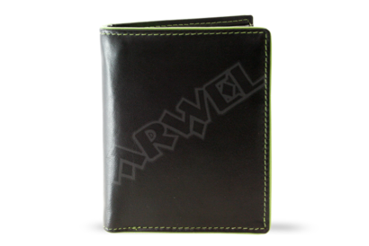 Černozelená pánská kožená peněženka s vnitřní zápinkou