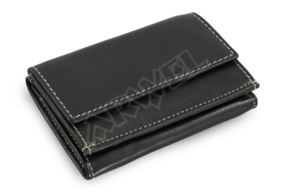 Černá dámská kožená mini peněženka