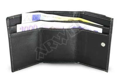Černá dámská kožená mini peněženka